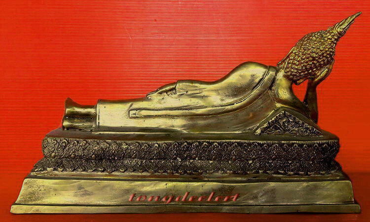 พระบูชาปางไสยาสน์ (พระประจำวันอังคาร) เนื้อโลหะค่ะ