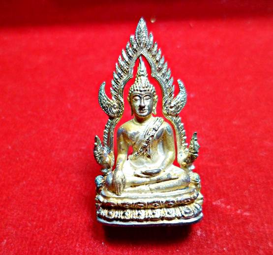 กริ่งพระพุทธชินราชมหาลาภเนื้อเงินพ่นทราย2540หมายเลข7941พร้อมกล่องเดิม