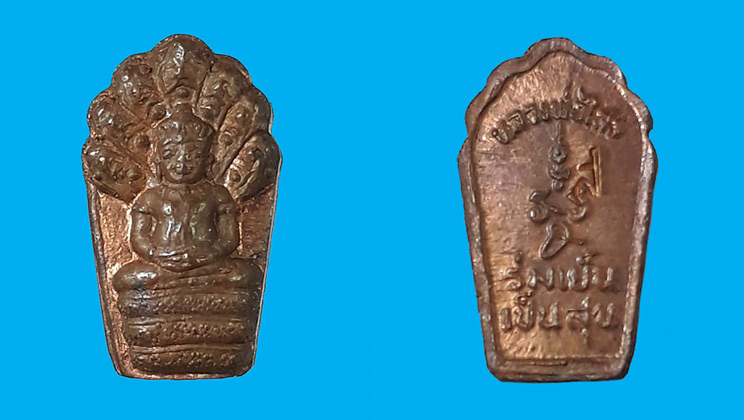 เคาะเดียวได้ 3 องค์ *** พระปรกใบมะขามรุ่นแรก หลวงพ่อไสว วัดปรีดาราม จ.นครปฐม ปี2528 เนื้อทองแดง