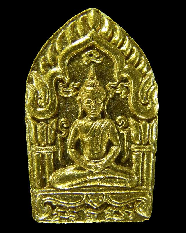 พระขุนแผนผงพรายกุมารเนื้อว่านดอกทอง พิมพ์เล็ก รุ่นพรายทอง ปลุกเสกโดยหลวงพ่อสาคร วัดหนองกรับ ปี2554 