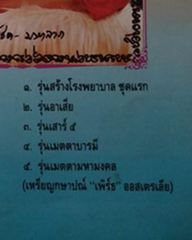 หนังสือประมวลภาพพระเครื่องหลวงพ่อเปิ่น วัดบางพระ หลายรุ่น สบทบทุนสร้างโรงพยาบาล ปี 35-36