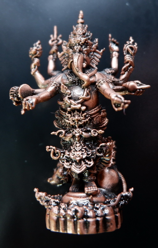 รูปหล่อพระพิฆเณศวร เนื้อบรอนซ์ซาติน รุ่น แรงศรัทธา ขนาดสูง 4.7 ซม. สวยครับ