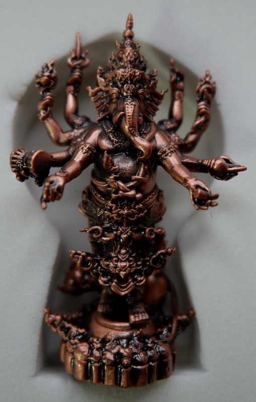 รูปหล่อพระพิฆเณศวร เนื้อบรอนซ์ซาติน รุ่น แรงศรัทธา ขนาดสูง 4.7 ซม. สวยครับ