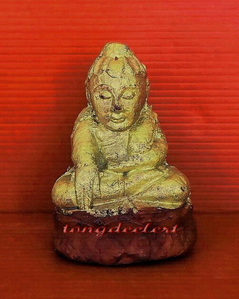 พระบัวเข็มไม้โพธิ์แกะศิลปะมอญพม่า ขนาดหน้าตัก 2 นิ้ว น่ารักมากค่ะ