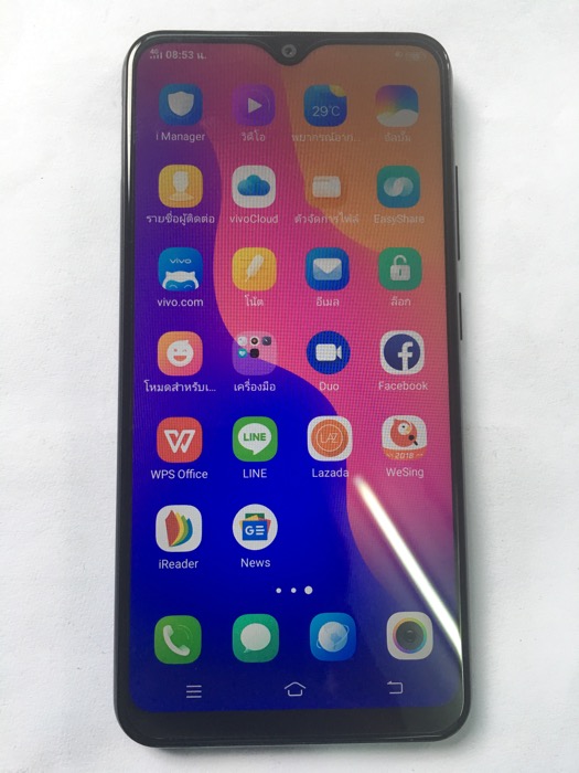 โทรศัพท์มือถือ Vivo Y93 สภาพใหม่มาก อายุ 1เดือน ซื้อมาเก็บไม่ได้ใช้ จอใหญ่ 6.22 นิ้ว สแกนนิ้วได้