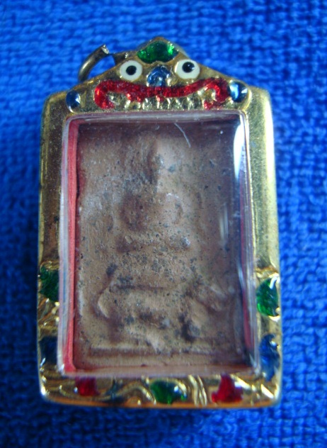 พระหลวงพ่อผาดพิมพ์ขี่เสือ เนื้อดิน กรุวัดดงตาล จ.ลพบุรี สวยๆ