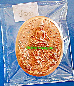 เหรียญหล่อ หลวงตาบุญหนา  รุ่น ชนะมาร ชนะจน ปี 56 เนื้อนวะโลหะพิงค์โกลด์ (ชุดกรรมการ) หายาก(เคาะเดียว
