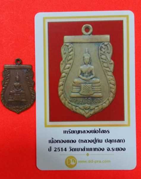 เหรียญหลวงพ่อโสธร พิมพ์ 1 ขีด หลวงปู่ทิมปลุกเสก พร้อมบัตร