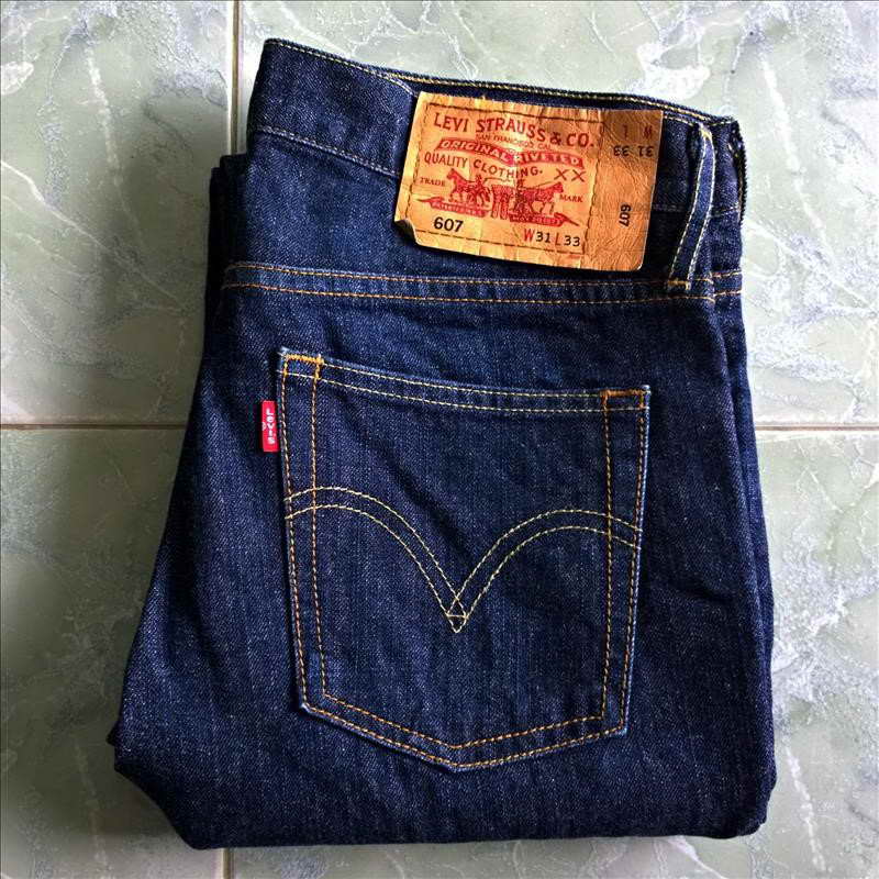 Levi's 607 Made In Japan W31 L33 วัดจริง เอว 32 นิ้ว ทรงสลิมฟิต เอวต่ำ