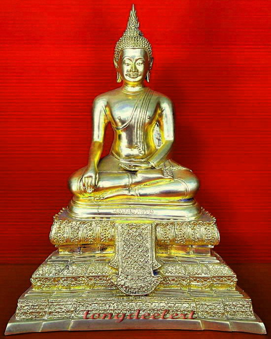พระบูชาหลวงพ่อวัดไร่ขิง จ.นครปฐม กะไหล่ทอง หน้าตัก 4 นิ้ว สวยมากค่ะ