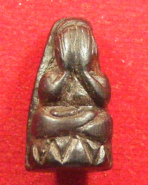 พระปิดตา เนื้อไม้แกะเก่า ไม่ทราบที่