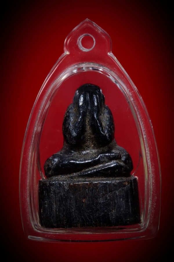 ปิดตาไม้โพธิ์แกะเก่า ชุบรัก