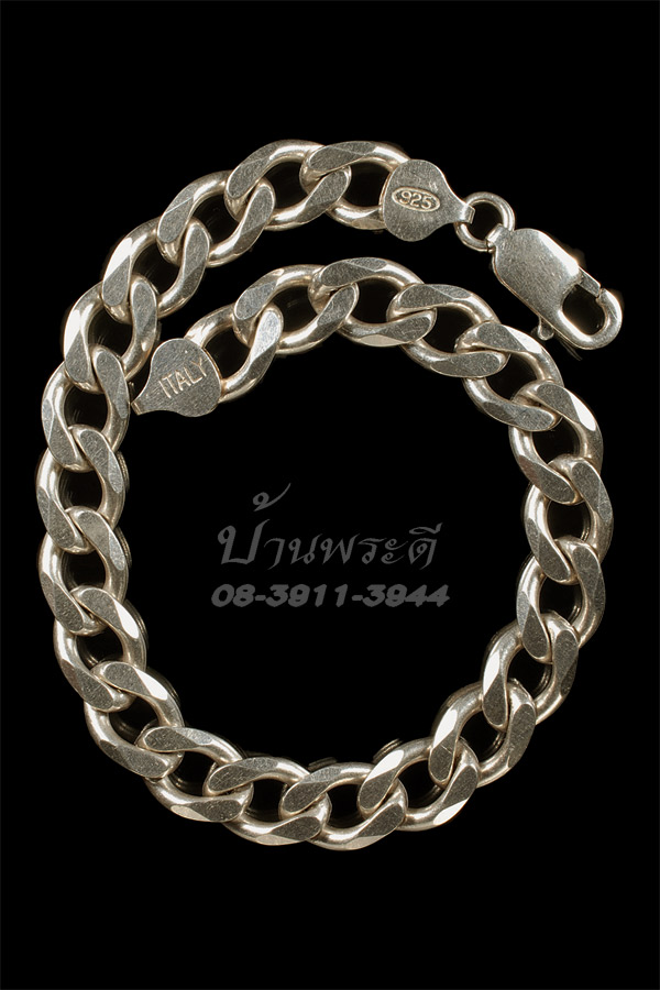 สร้อยข้อมือเงิน งานอิตาลี ความยาว 22 นิ้ว น้ำหนัก 24.67 กรัม สภาพสวยมาก