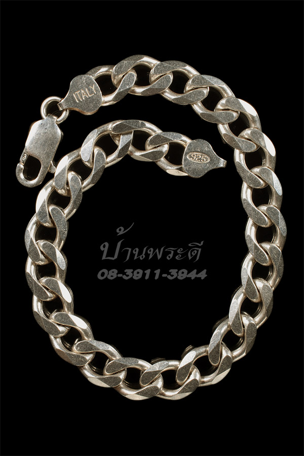 สร้อยข้อมือเงิน งานอิตาลี ความยาว 22 นิ้ว น้ำหนัก 24.67 กรัม สภาพสวยมาก