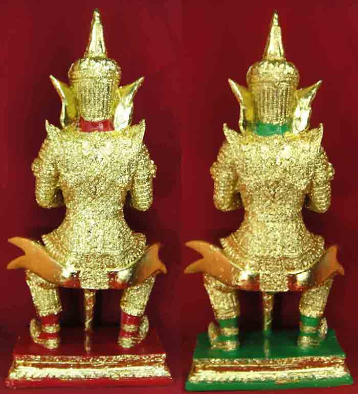 ท้าวเวสสุวรรณองค์แดง+องค์เขียว ขนาดบูชา 9 นิ้ว