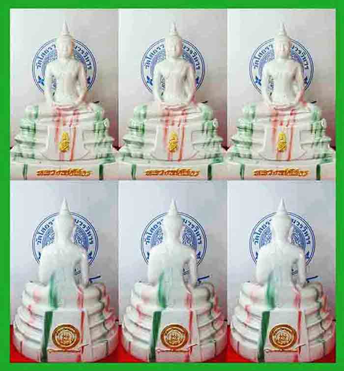 ***ยกชุด 3 องค์***พระบูชา พระพุทธโสธร เนื้อลายหินอ่อน ใต้ฐานปั๊มยันต์พร้อมกล่องตราวัดบรรจุเดิมๆครับ