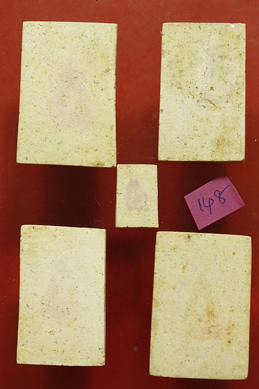 พระสมเด็จ 118 ปี วัดระฆัง ครบชุด 5 องค์ ตรายางชัด คัดสวย พร้อมกล่องเดิมและกล่องกระดาษ ชุด 148