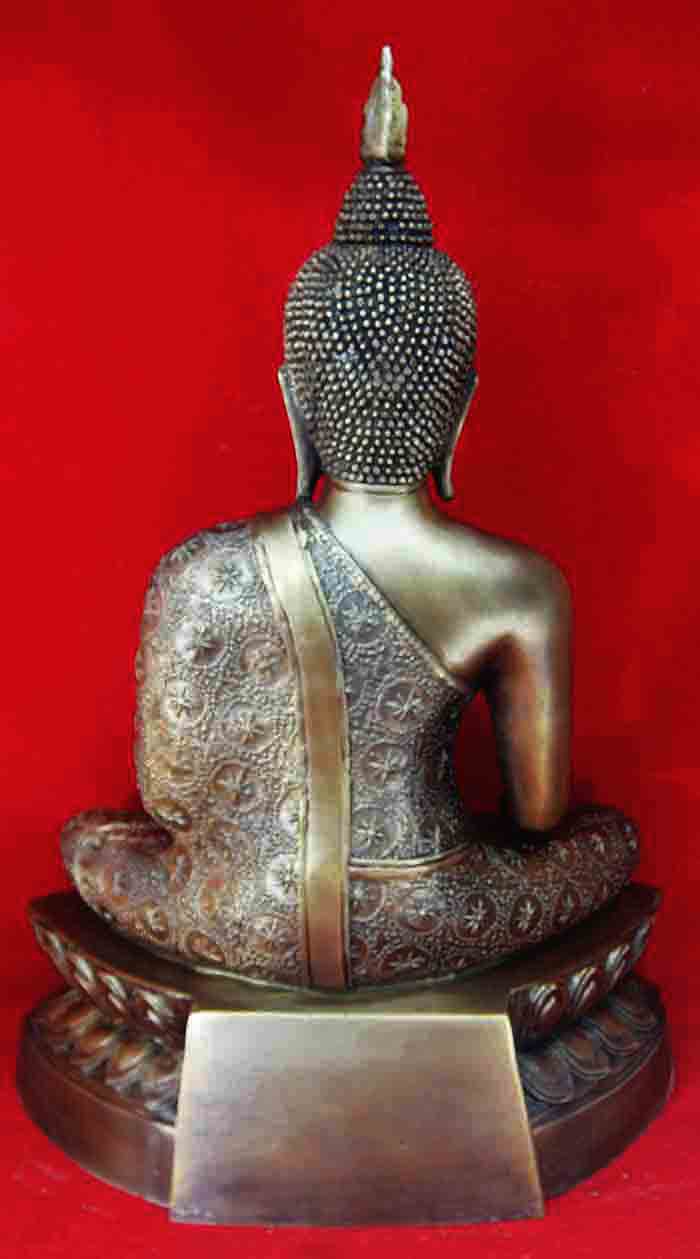 พระพุทธรูปแบบอู่ทอง เนื้อทองเหลืองผิวเก่า