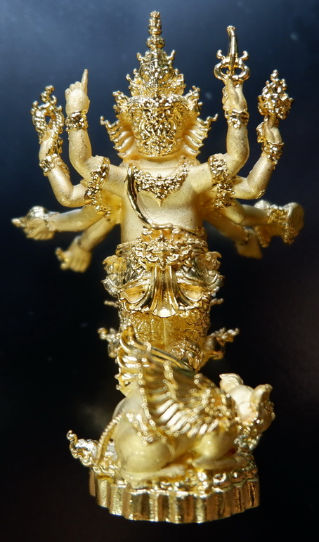 รูปหล่อพระพิฆเณศวร เนื้อบรอนซ์ชุบทองคำ รุ่น แรงศรัทธา ขนาดสูง 4.7 ซม. สวยครับ