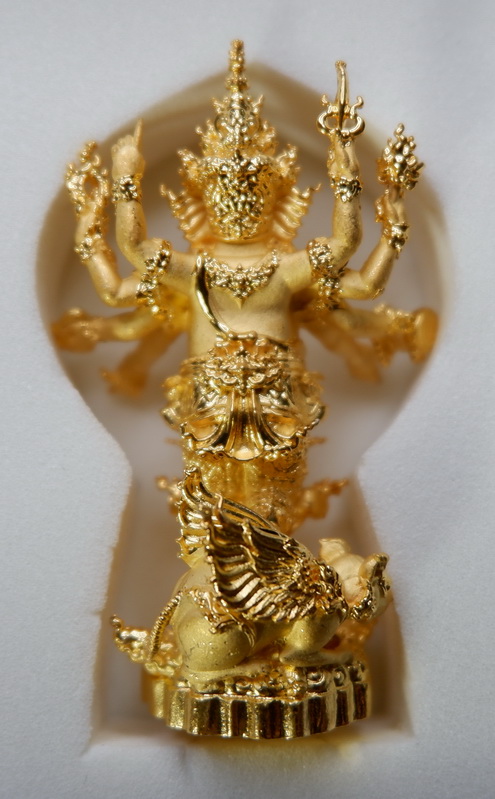 รูปหล่อพระพิฆเณศวร เนื้อบรอนซ์ชุบทองคำ รุ่น แรงศรัทธา ขนาดสูง 4.7 ซม. สวยครับ