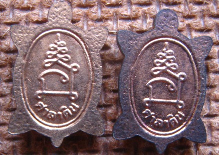  2เหรียญ พญาเต่าเรือนเล็ก(จิ๋ว)เนื้อทองแดง หลวงพ่อทรง วัดศาลาดิน จ.อ่างทอง ปี2549 