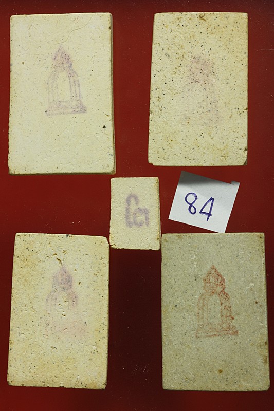 พระสมเด็จ 118 ปี วัดระฆัง ครบชุด 5 องค์ ตรายางชัด คัดสวย พร้อมกล่องเดิมและกล่องกระดาษ ชุด 84