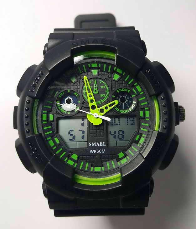 390 นาฬิกา SMAEL ของแท้ 100% สีดำ - เขียว (1027A)