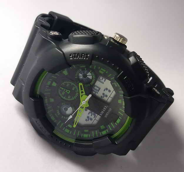 390 นาฬิกา SMAEL ของแท้ 100% สีดำ - เขียว (1027A)
