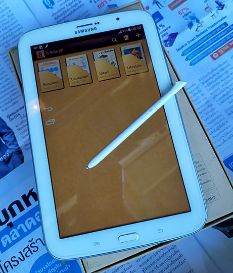 Samsung Galaxy NOTE 8.0 สีขาว ของแท้ 16GB ใช้ดี จอสีสวย WIFI อย่างเดียว พร้อมกล่อง,คู่มือ,สายชาร์จ