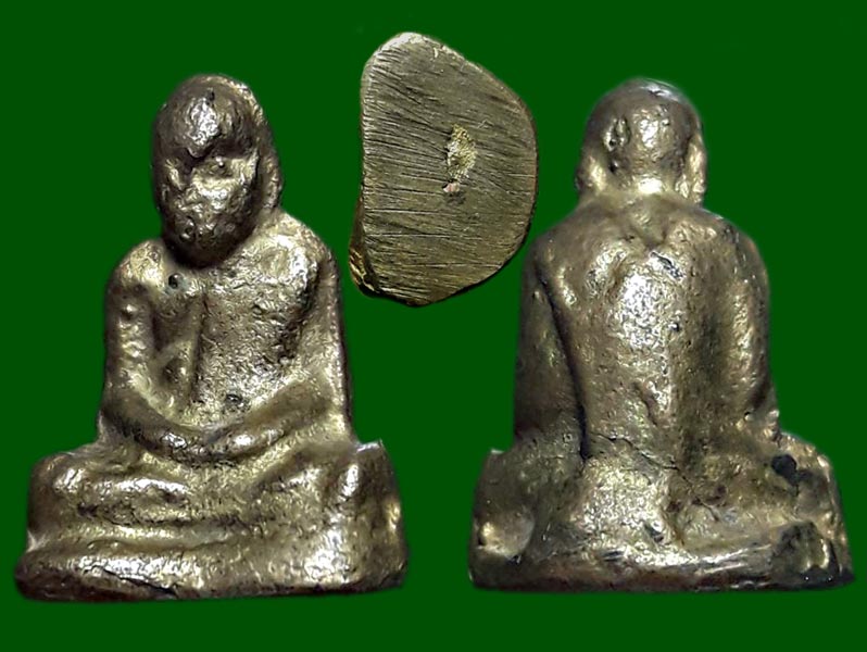 รูปหล่อหลวงพ่อเขียนวัดถ้ำขุนเนรเนื้อทองผสมรุ่นห่อเตี๊ยะ........เคาะเดียวแดง 