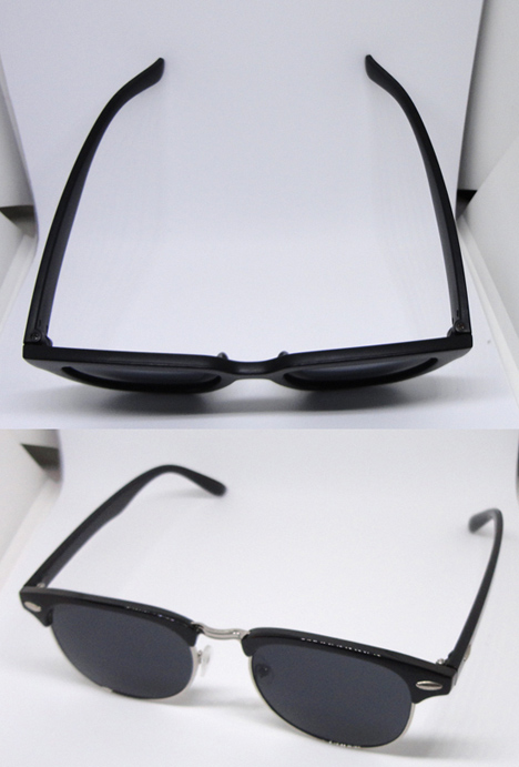 แว่นกันแดด RETRO SUNGLASS ของใหม่ สีเทาโทนดำ ดีไซน์สวย Black Lens / Black Body มาพร้อมกัน2แบบ2ดีไซน์