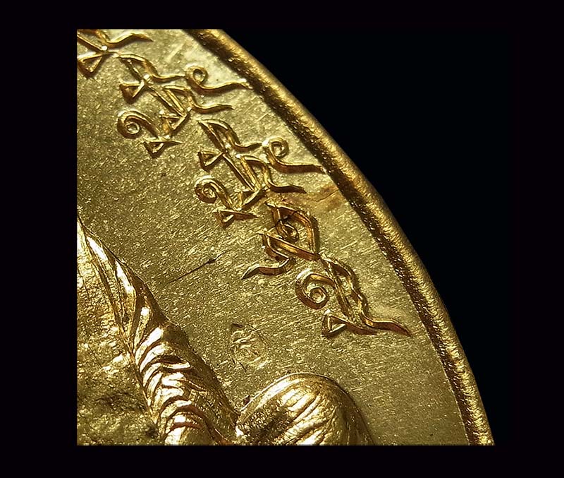 เหรียญเจริญพร ฟ้าผ่า หลวงพ่อสาคร วัดหนองกรับ เนื้อทองเหลือง ปี 2555 กล่องเดิมครับ