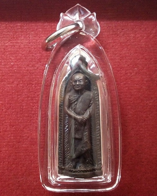 รูปหล่อพิมพ์ยืน หลวงพ่อแพ วัดพิกุลทอง สิงห์บุรี ปี2525 เนื้อนวะ...เคาะเดียวแดง...