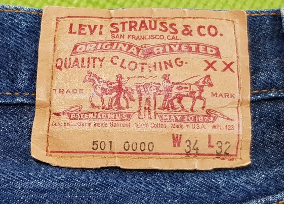 Levi's 501vintage ก้านดำ  ป้ายเคลือบ made in USA. ปี 1987  