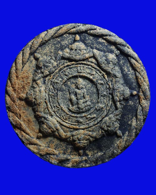 พระผงหลวงปู่ทวด ฝังตะกรุด 3 ดอก รุ่นปาฏิหารย์ วัดห้วยมงคล หลังจตุคามรามเทพ 5 CM.