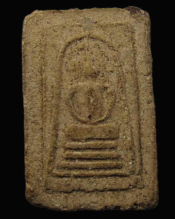 พระสมเด็จบางขุนพรหม พิมพ์ปรกโพธิ์อกตันกรอบกระจก หลวงตาพัน ปี 2502 วัดใหม่อมตรส กทม.