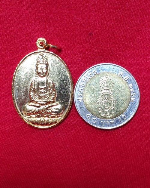 เหรียญเสาร์๕ พระโพธิสัตว์กวนอิม(ปลุกเสกโดยหลวงพ่อมหาโพธิ์ วัดคลองมอญ อ.วัดสิงห์ จ.ชัยนาท 27มี.ค.2536