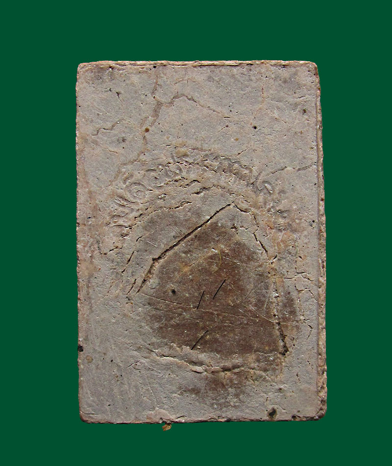 พระผงของขวัญสมเด็จพระญาณสังวร วัดบวรนิเวศฯ ปี2528 หลังติดเกศา