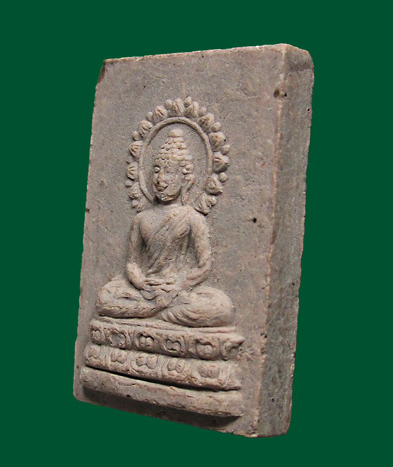 พระผงของขวัญสมเด็จพระญาณสังวร วัดบวรนิเวศฯ ปี2528 หลังติดเกศา