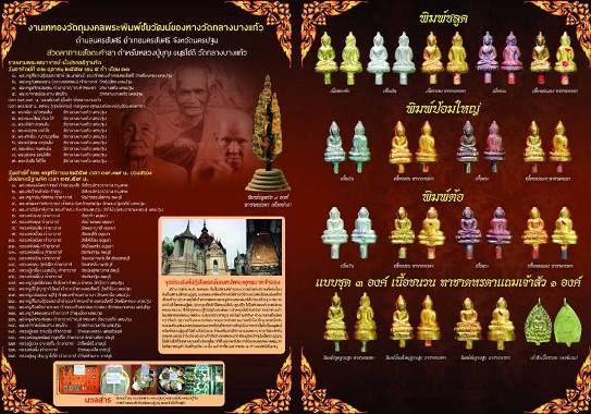 พระชัยวัฒน์ตำรับหลวงปู่บุญ พิมพ์ต้อเนื้อเงิน วัดกลางบางแก้ว นครปฐม ปี2557รุ่นปฏิสังขรณ์รอยพระบาท+กล่