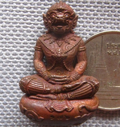 หนุมานมหาปราบคุมพล‬ เนื้อทองแดงเถื่อนผสมชนวนเก่า ก้นอุดผง วัดหนองกรับ ปี2559 หมายเลข176+กล่อง