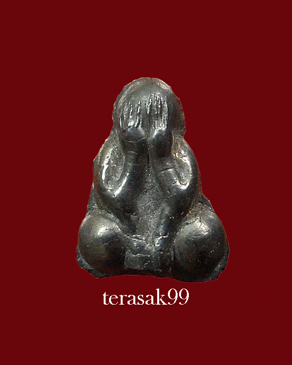 พระปิดตาสองหน้า พิมพ์เล็ก เนื้อเมฆพัตร หลวงพ่อเดิม วัดหนองโพ จ.นครสวรรค์ ราคาเบาๆ(4)