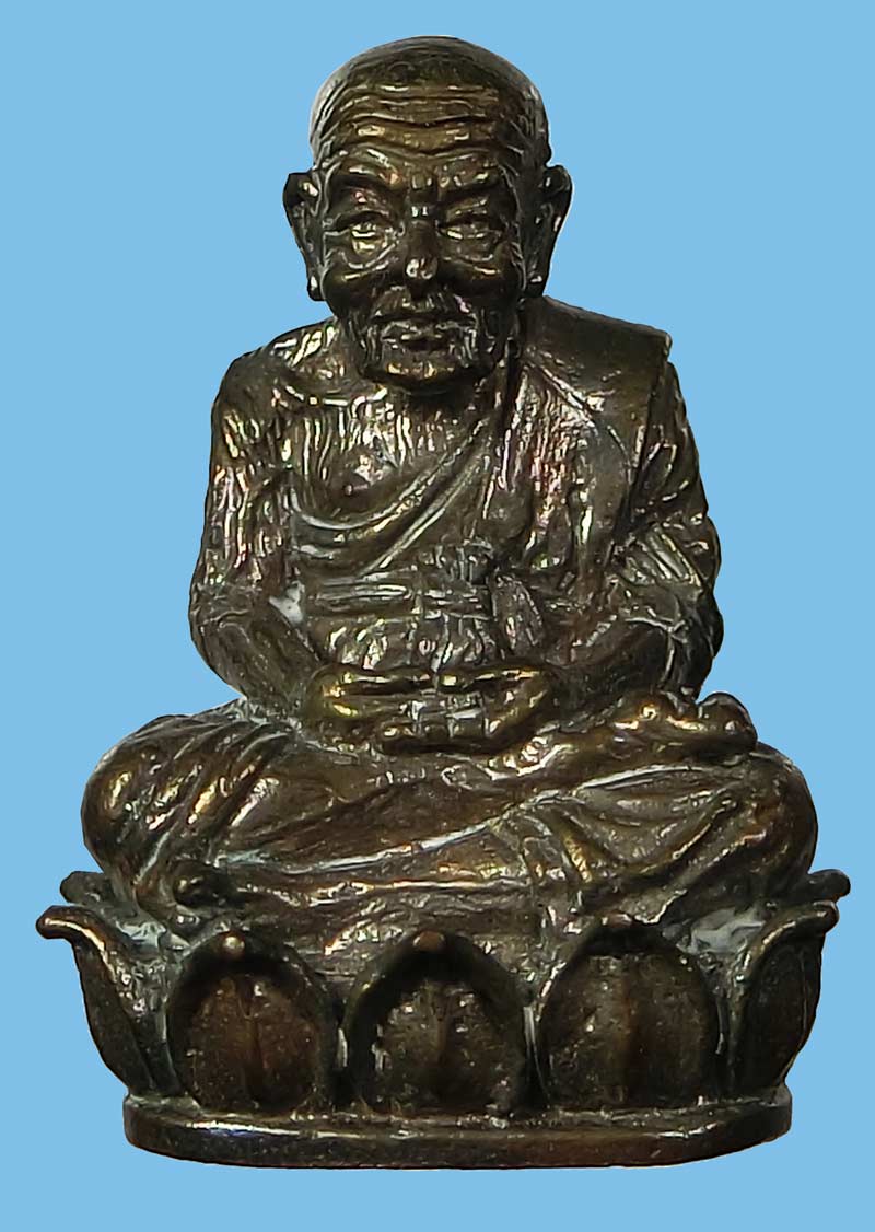 รูปหล่อเศรษฐีใหญ่หลวงปู่ทวด เนื้อนวโลหะหล่อโบราณรุ่นแรก วัดเสมาเมือง หมายเลข 80 ปี 2552