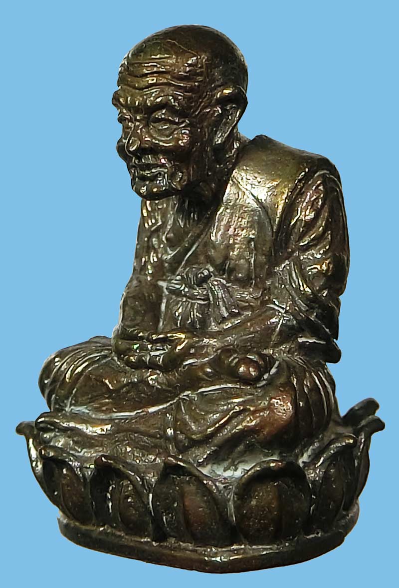 รูปหล่อเศรษฐีใหญ่หลวงปู่ทวด เนื้อนวโลหะหล่อโบราณรุ่นแรก วัดเสมาเมือง หมายเลข 80 ปี 2552