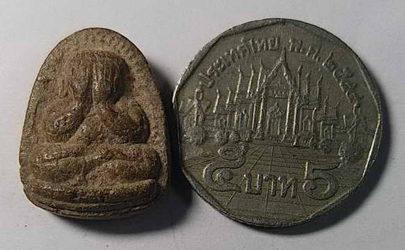 พระปิดตา สมเด็จพระร่วงเจ้า (มวลสารพระธาตุรุ่น 1) พิธีวางศิลาฤกษ์อุโบสถ วัดถ้ำระฆัง จ.สุโขทัย ปี38 