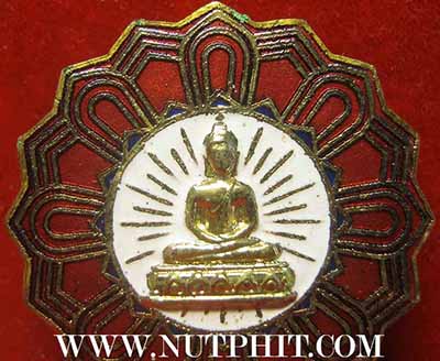 แพ็คคู่เข็มกลัดหลวงพ่อโสธรลงยาแท้เก่าแก่มาตั้งแต่ พ.ศ.๒๕๒๓ กริ๊บยันกล่อง*237