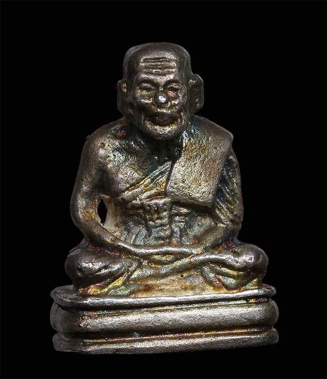 หลวงปูทวด วัดช้างไห้ พิมพ์ย้อนยุค เนื้อเงิน ปี2542