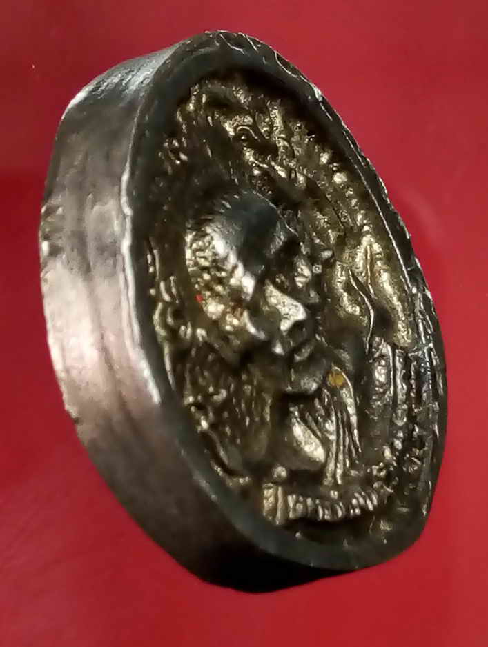 30 บาท เหรียญหล่อล้อแม็กซ์ เล็ก ชุบนิเกิ้ล หลวงพ่อเงิน วัดบางคลาน จังหวัดพิจิตร  เหรียญที่ 3  BOX 8