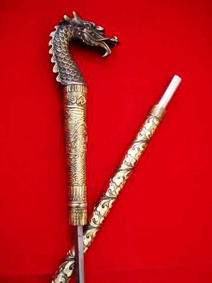 ไม้เท้าหัวมังกร (dragon stick)ไม้เท้ามังกรซ่อนเล็บ**งานศิลป์ฝีมือประณีตสวยงามน่าเก็บสะสมไม้เท้าทำจาก
