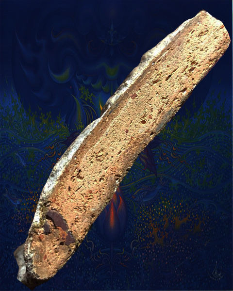 พระแผงนาดูนตัด พิมพ์ยอดขุนพล หนึ่งเดี่ยวในแผง เนื้อหิน  กรุเก่า ปี 22